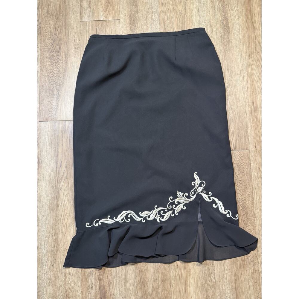 Women’s Vintage 2008 Long Black Plaza South Skirt Size 36